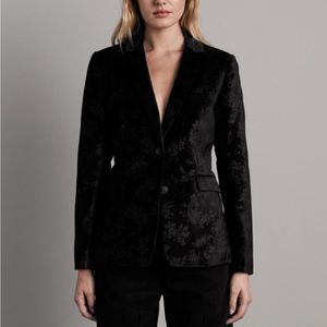 rag & bone Razor Velvet Floral Blazer NWT SZ 4